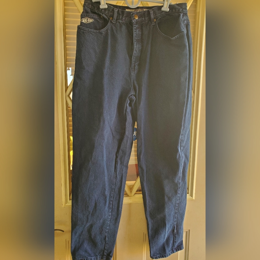 GENERRA Deep Blue Women's Relaxed Jeans, Vintage, 90s Era